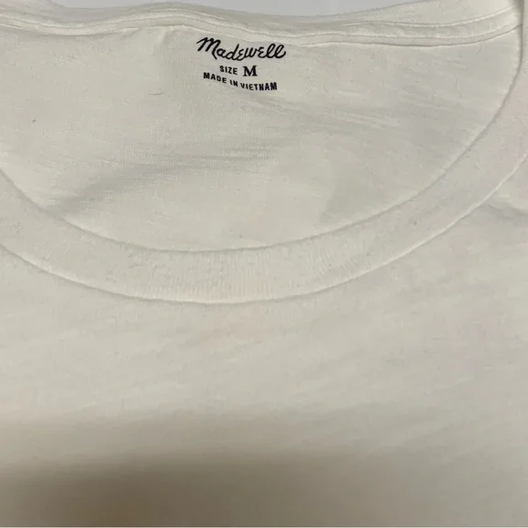 MADEWELL Whisper Cotton Crewneck Tee White Women’s Medium - Picture 7 of 7